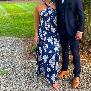 Juniper Blu Royal Blue Flower Dress